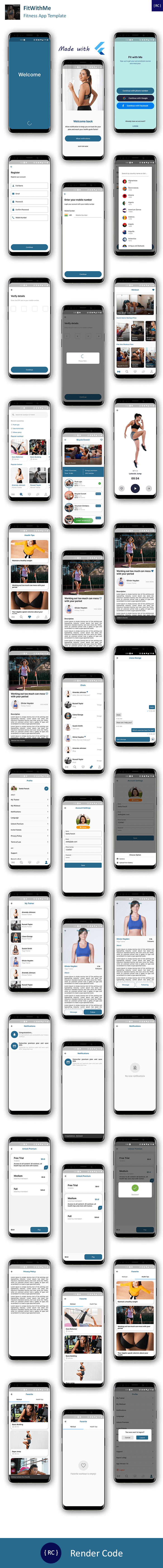 Fitness Workout Flutter App Template | FitWithMe - 4