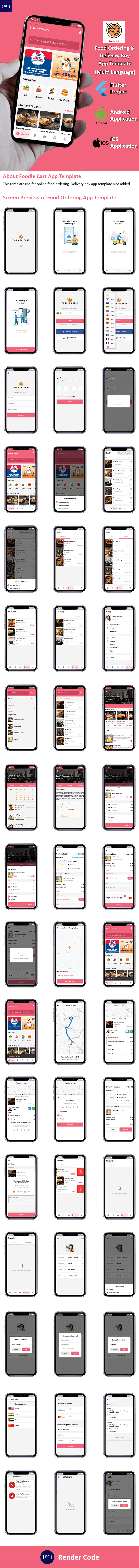Flutter Food | 2 Apps | Food Ordering App + Delivery Boy App Template in Flutter | Multi Language - 5