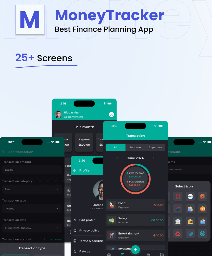 Flutter UI Kit | BigKit - Biggest Flutter App Template Kit - 40 Apps - 47