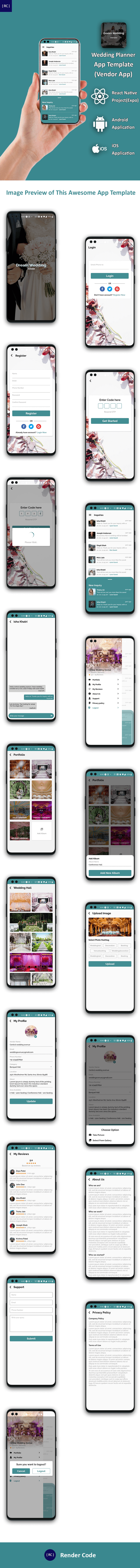 Wedding Planning Android App Template + iOS App Template | 2 Apps | React Native | DreamWedding - 13