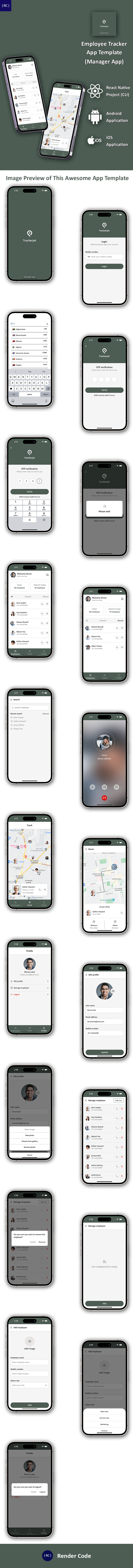 Employee Tracking App | Employee Management app | Staff Tracking App | React Native CLI | TrackerJet - 8