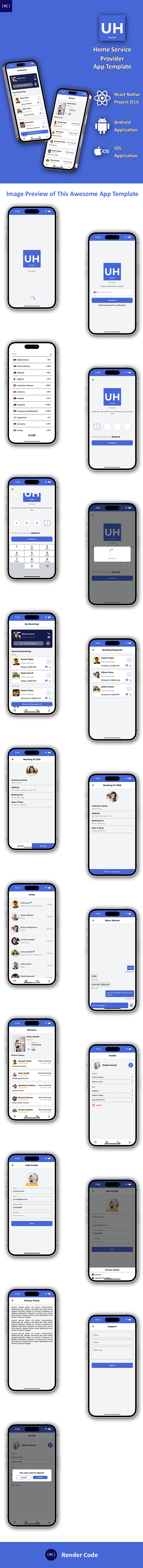 Home Service Finder & Provider Booking Template in React Native CLI | 2 Apps | UrbanHome - 7